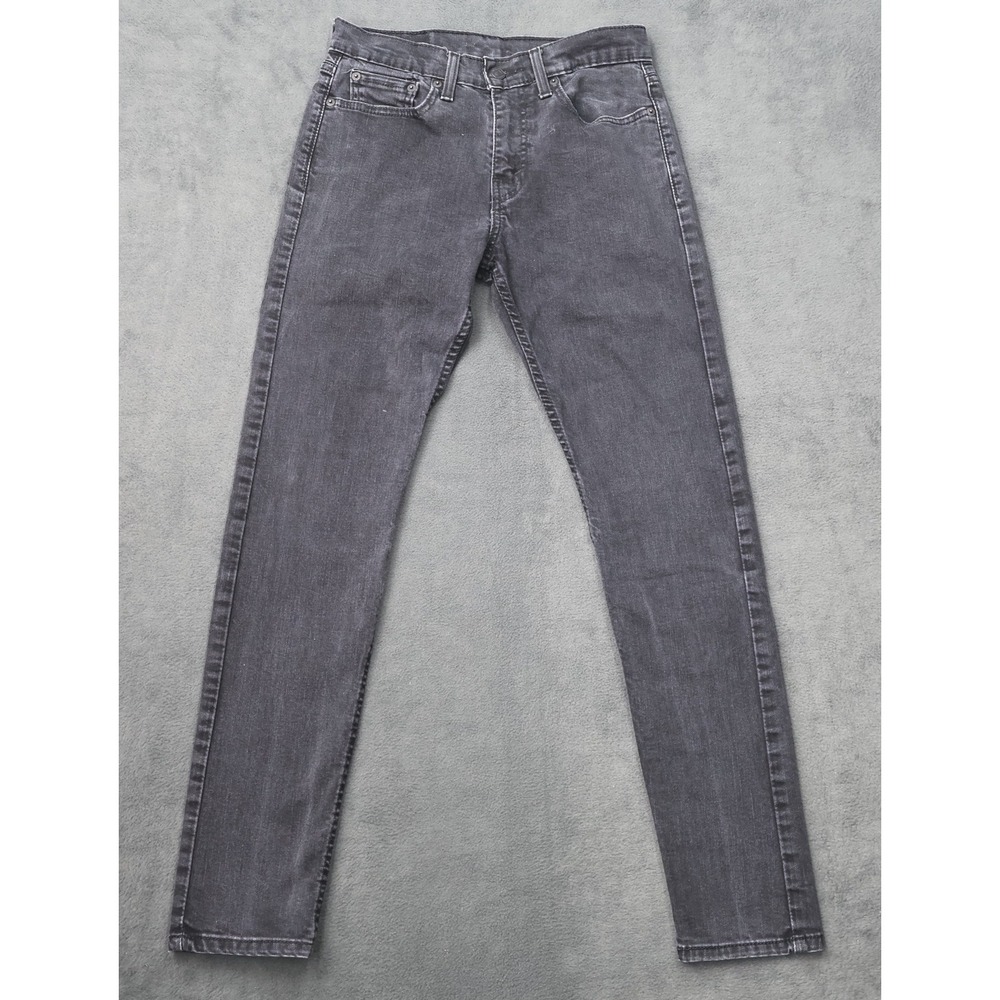 Levis 510 Skinny Jeans Mens 29x32 Faded Black Dark Grey Denim WaterLess Pants